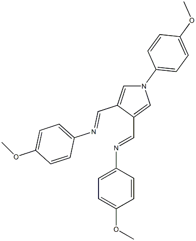 N1-[(1-(4-methoxyphenyl)-4-{[(4-methoxyphenyl)imino]methyl}-1H-pyrrol-3-yl)methylidene]-4-methoxyaniline Struktur