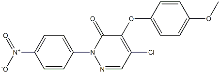 5-chloro-4-(4-methoxyphenoxy)-2-(4-nitrophenyl)-2,3-dihydropyridazin-3-one Struktur