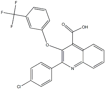 2-(4-chlorophenyl)-3-[3-(trifluoromethyl)phenoxy]-4-quinolinecarboxylic acid Struktur