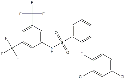 N1-[3,5-di(trifluoromethyl)phenyl]-2-(2,4-dichlorophenoxy)benzene-1-sulfonamide Struktur