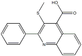 3-(methylsulfanyl)-2-phenyl-4-quinolinecarboxylic acid Struktur