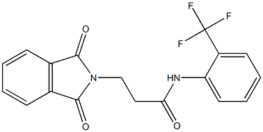 N1-[2-(trifluoromethyl)phenyl]-3-(1,3-dioxo-2,3-dihydro-1H-isoindol-2-yl)propanamide Struktur