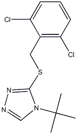 4-(tert-butyl)-3-[(2,6-dichlorobenzyl)thio]-4H-1,2,4-triazole Struktur