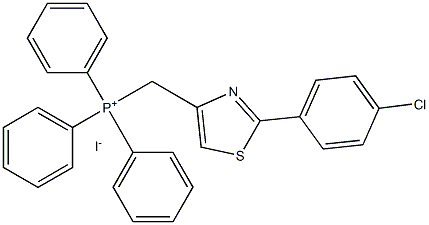 ((2-(4-chlorophenyl)thiazol-4-yl)methyl)triphenylphosphonium iodide Struktur