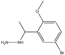 (1-(5-bromo-2-methoxyphenyl)ethyl)hydrazine Struktur