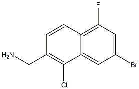 (3-bromo-5-chloro-1-fluoronaphthalen-6-yl)methanamine Struktur