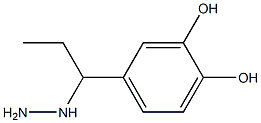 1-(1-(3,4-dihydroxyphenyl)propyl)hydrazine Struktur