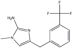 1-methyl-4-(3-trifluoromethylbenzyl)-1H-imidazol-2-amine Struktur