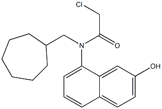 2-chloro-N-(cycloheptylmethyl)-N-(2-hydroxynaphthalen-8-yl)acetamide Struktur