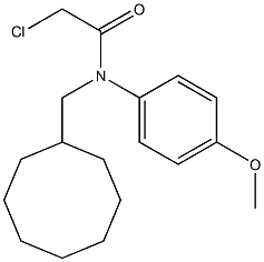 2-chloro-N-(cycloocty methyl)-N-(4-methoxyphenyl)acetamide Struktur