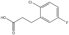 3-(2-chloro-5-fluorophenyl)propanoic acid Struktur