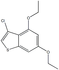 3-chloro-4,6-diethoxybenzo[b]thiophene Struktur