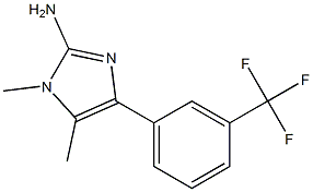 4-(3-trifluoromethylphenyl)-1,5-dimethyl-1H-imidazol-2-amine Struktur