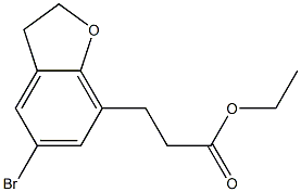 ethyl 3-(5-bromo-2,3-dihydrobenzofuran-7-yl)propanoate Struktur