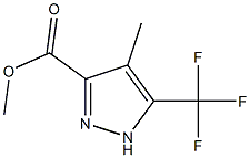 methyl 4-methyl-5-(trifluoromethyl)-1H-pyrazole-3-carboxylate Struktur