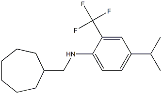 N-(cycloheptylmethyl)-2-(trifluoromethyl)-4-isopropylbenzenamine Struktur