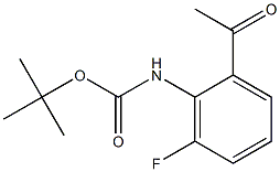 tert-butyl 2-acetyl-6-fluorophenylcarbamate Struktur