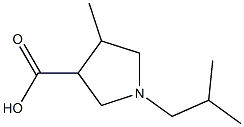 1-isobutyl-4-methylpyrrolidine-3-carboxylic acid Struktur