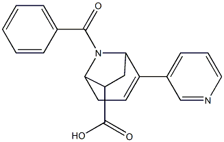 8-Benzoyl-2-(Pyridin-3-Yl)-8-Azabicyclo[3.2.1]Oct-2-Ene-6-Carboxylic Acid Struktur