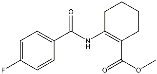 methyl 2-(4-fluorobenzamido)cyclohex-1-enecarboxylate Struktur