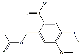 4,5-Dimethoxy-2-nitrobenzyl carbonochloridate Struktur