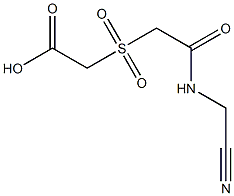 ({2-[(cyanomethyl)amino]-2-oxoethyl}sulfonyl)acetic acid Struktur