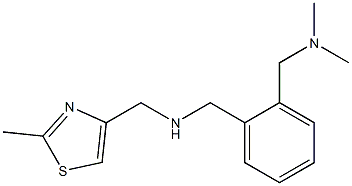 ({2-[(dimethylamino)methyl]phenyl}methyl)[(2-methyl-1,3-thiazol-4-yl)methyl]amine Struktur