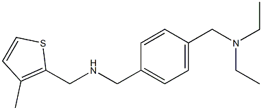 ({4-[(diethylamino)methyl]phenyl}methyl)[(3-methylthiophen-2-yl)methyl]amine Struktur