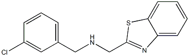 (1,3-benzothiazol-2-ylmethyl)[(3-chlorophenyl)methyl]amine Struktur