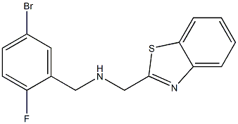 (1,3-benzothiazol-2-ylmethyl)[(5-bromo-2-fluorophenyl)methyl]amine Struktur