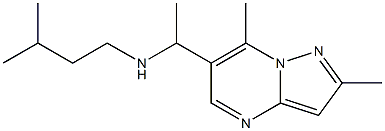 (1-{2,7-dimethylpyrazolo[1,5-a]pyrimidin-6-yl}ethyl)(3-methylbutyl)amine Struktur