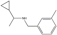 (1-cyclopropylethyl)[(3-methylphenyl)methyl]amine Struktur