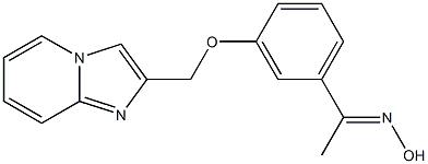 (1E)-1-[3-(imidazo[1,2-a]pyridin-2-ylmethoxy)phenyl]ethanone oxime Struktur