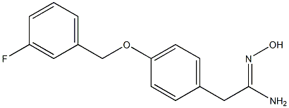 (1Z)-2-{4-[(3-fluorobenzyl)oxy]phenyl}-N'-hydroxyethanimidamide Struktur