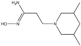 (1Z)-3-(3,5-dimethylpiperidin-1-yl)-N'-hydroxypropanimidamide Struktur