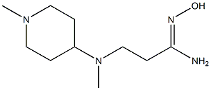 (1Z)-N'-hydroxy-3-[methyl(1-methylpiperidin-4-yl)amino]propanimidamide Struktur