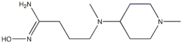 (1Z)-N'-hydroxy-4-[methyl(1-methylpiperidin-4-yl)amino]butanimidamide Struktur