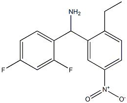 (2,4-difluorophenyl)(2-ethyl-5-nitrophenyl)methanamine Struktur