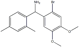 (2-bromo-4,5-dimethoxyphenyl)(2,4-dimethylphenyl)methanamine Struktur