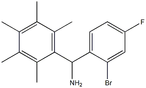 (2-bromo-4-fluorophenyl)(2,3,4,5,6-pentamethylphenyl)methanamine Struktur