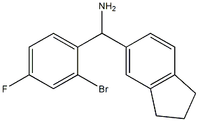 (2-bromo-4-fluorophenyl)(2,3-dihydro-1H-inden-5-yl)methanamine Struktur