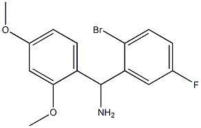 (2-bromo-5-fluorophenyl)(2,4-dimethoxyphenyl)methanamine Struktur