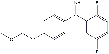 (2-bromo-5-fluorophenyl)[4-(2-methoxyethyl)phenyl]methanamine Struktur