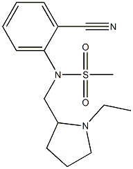 (2-cyanophenyl)-N-[(1-ethylpyrrolidin-2-yl)methyl]methanesulfonamide Struktur