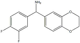 (3,4-difluorophenyl)(2,3-dihydro-1,4-benzodioxin-6-yl)methanamine Struktur