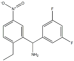 (3,5-difluorophenyl)(2-ethyl-5-nitrophenyl)methanamine Struktur