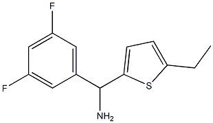 (3,5-difluorophenyl)(5-ethylthiophen-2-yl)methanamine Struktur