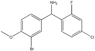 (3-bromo-4-methoxyphenyl)(4-chloro-2-fluorophenyl)methanamine Struktur