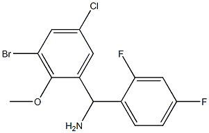 (3-bromo-5-chloro-2-methoxyphenyl)(2,4-difluorophenyl)methanamine Struktur