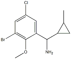 (3-bromo-5-chloro-2-methoxyphenyl)(2-methylcyclopropyl)methanamine Struktur